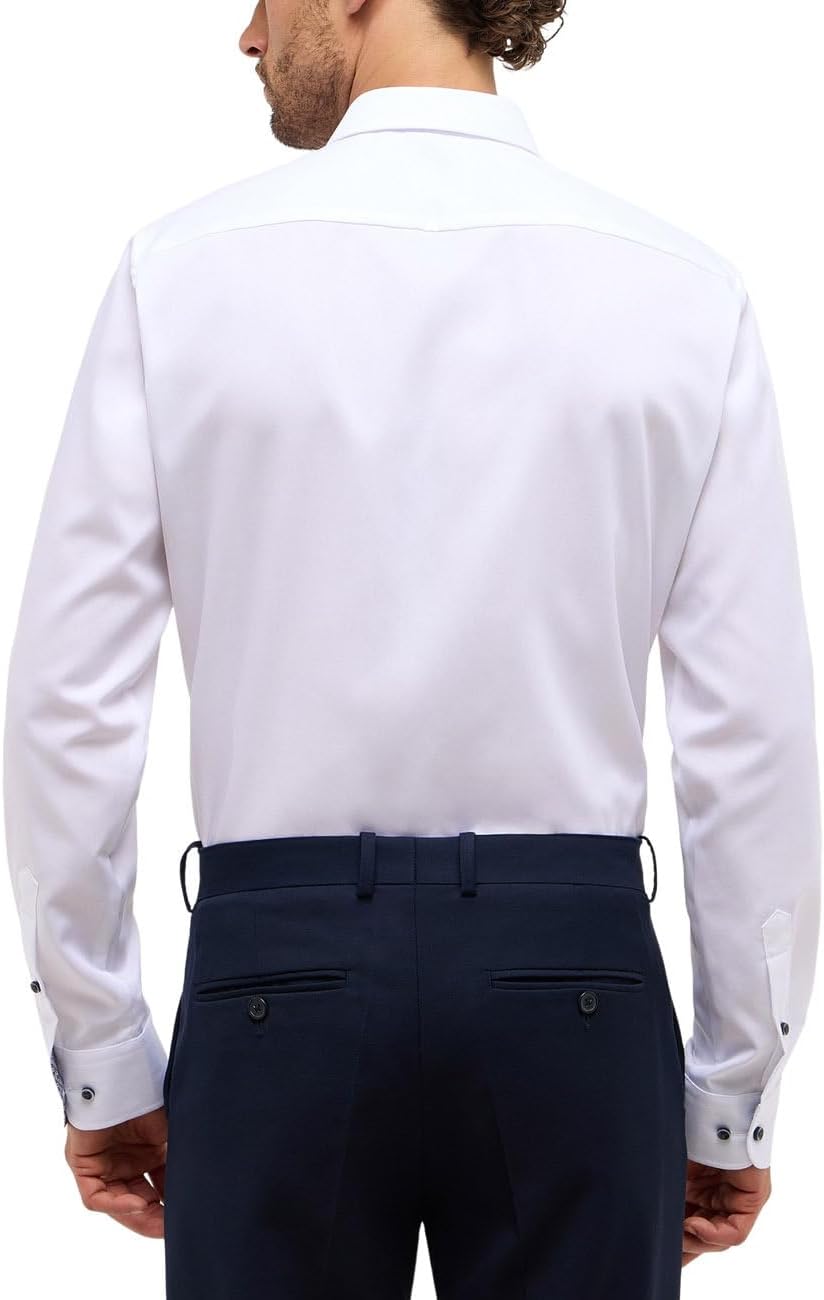 ETERNA Herren Original Shirt Slim FIT 39 Kragen / 67 Ärmel Weiss, 39 Kragen / 67 Ärmel Weiß