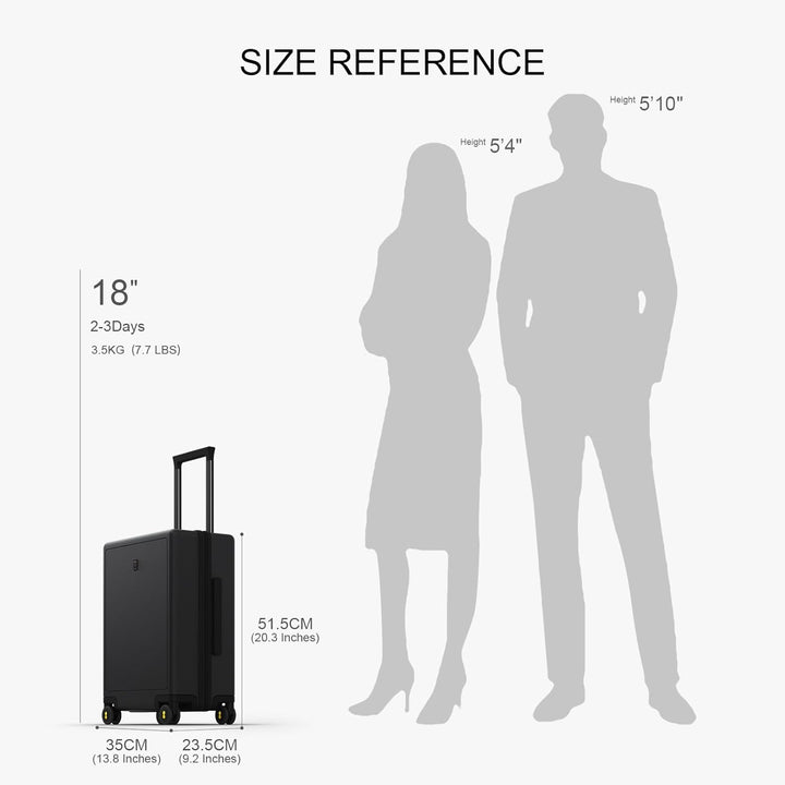 LEVEL8 Handgepäck Koffer, Leichtgewicht aus 100% Polycarbonat,Koffer Trolleys Hartschalen,Trolley Ca