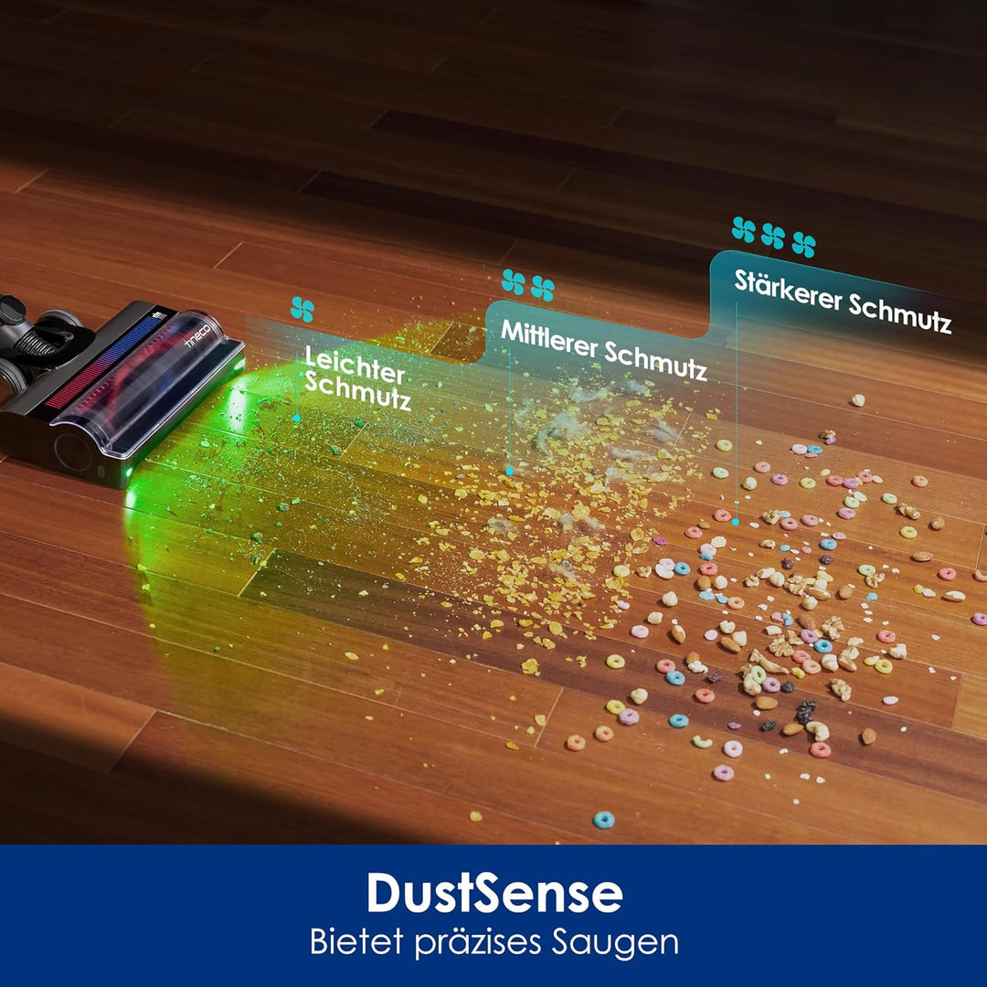Tineco Pure ONE A90S Akku Staubsauger, 270AW Saugkraft, 3DSense Master-Bürste, Dreifache Kantenerken