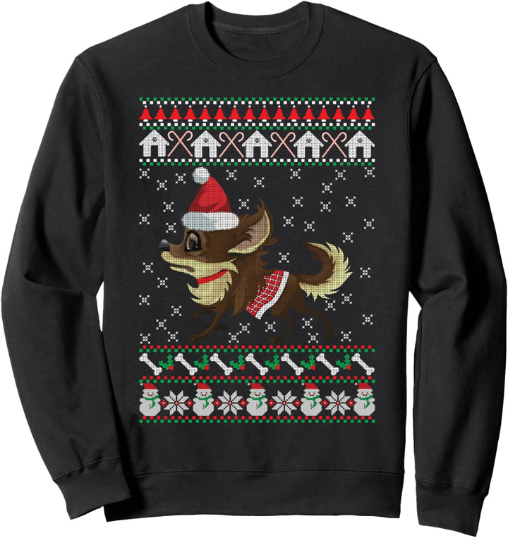 Chihuahua Ugly Christmas Funny Holiday Dog Lover Xmas Shirt Sweatshirt