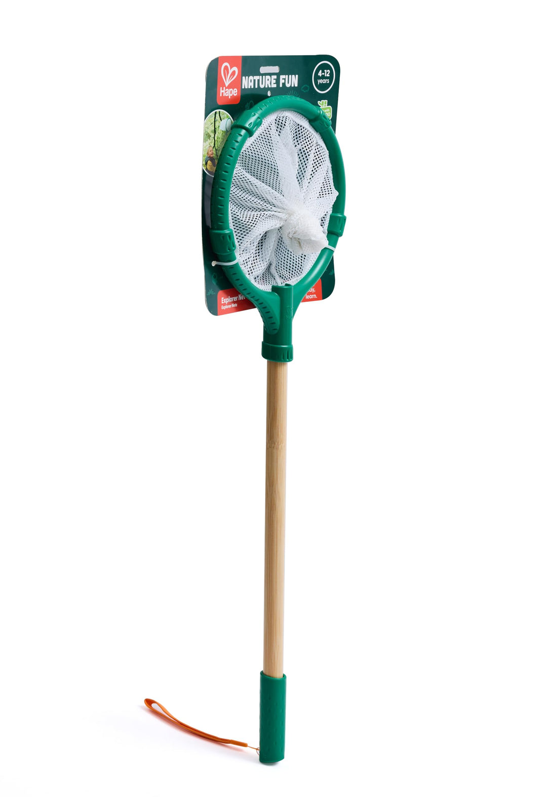 Hape Nature Fun Explorer Netz zum Fangen von Insekten aus Bambus und pflanzlichem Kunststoff, ab 4 J