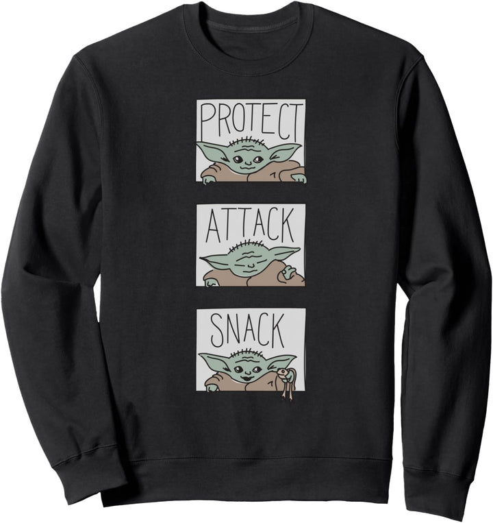 Star Wars The Mandalorian The Child Protect Attack Snack Sweatshirt