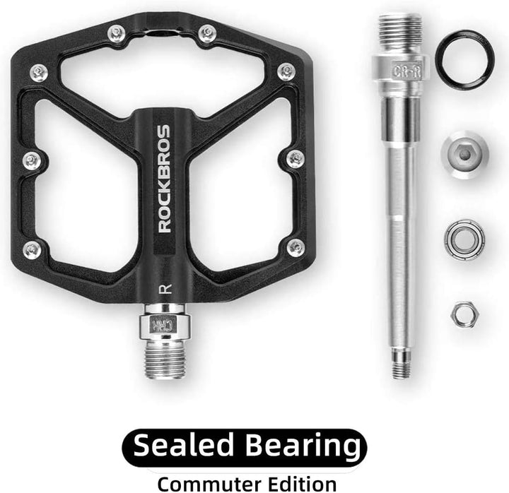 ROCKBROS Fahrradpedale Rennrad Pedale Aluminium Platform Pedale Ultraleicht Antirutsch Fahrrad Pedal