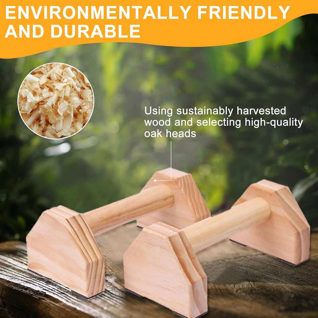 JOYBOY Liegestützgriffe Holz,Push-Up Bars,Premium Liegestützgriffe für Fitness,Holz Parallettes Cali