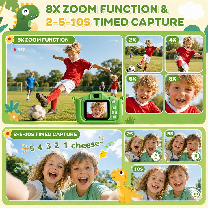 Kinderkamera Selfie DigitalKamera mit 64GB Karte, 48PM | 1080P HD Kinder Kamera &amp; 2,0-Zoll-Bildschir