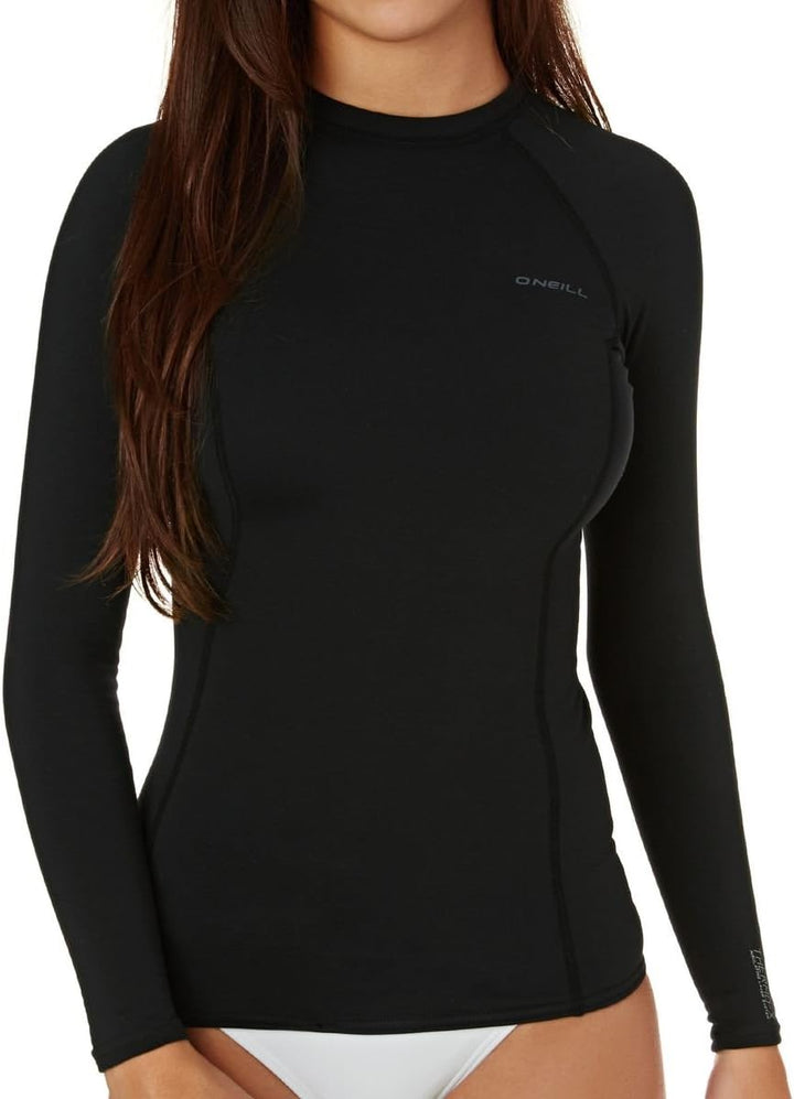 O';Neill Womens Thermo-X Langarmshirt Schwarz - UPF 50+ UV-Schutz - UV-Sonnenschutz und SPF-Eigensch