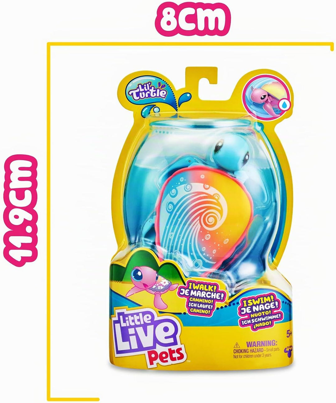 Little Live Pets Ripswirl Cute Schildkröten, interaktives Haustier, das im Wasser schwimmt und Sich