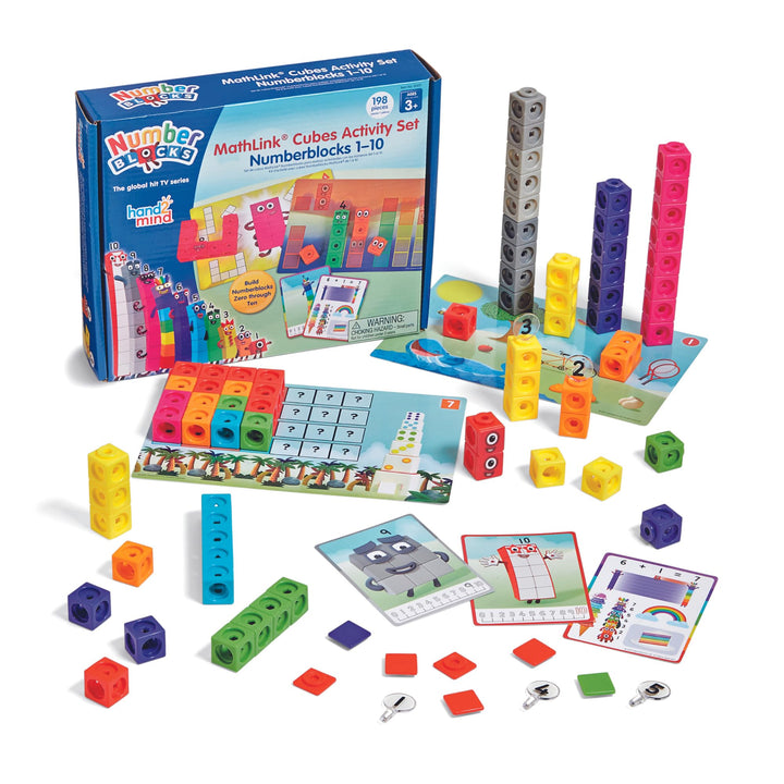 Learning Resources Numberblocks MathLink-Würfel 1-10 Aktivitätsset, Training vorschulischer Matheken