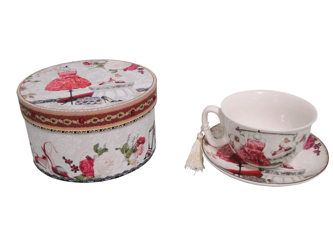 Antic Line Set Tasse und Untertasse, Motiv Mannequin