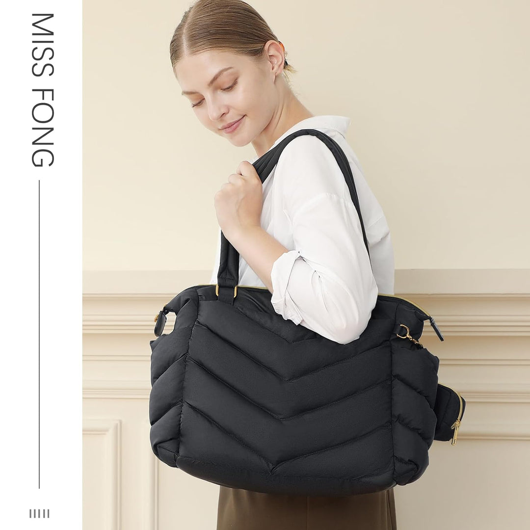 MISS FONG Baby Wickeltasche Wickelrucksack Rucksack Gross, Wickeltasche Kinderwagen Puffer Rucksack