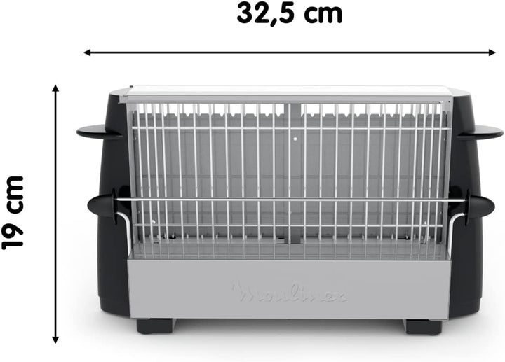 Moulinex A15453, Edelstahl, Schwarz, 1