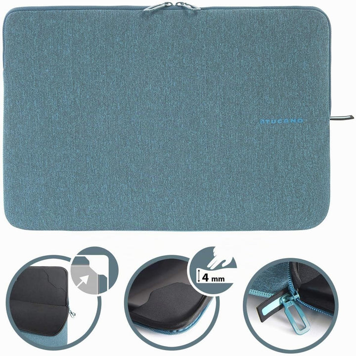 Tucano BFM1516-Z Second Skin Melange Neopren Notebook Sleeve, 38,1-40,64 cm (15-16 Zoll) hellblau