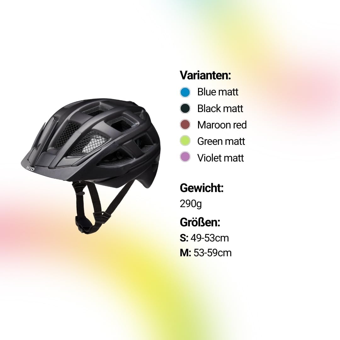 Kailu Kinder Fahrradhelm mit LED-Rücklicht, Reflektor, Flexible Grösseneinstellung Jungen Mädchen bl