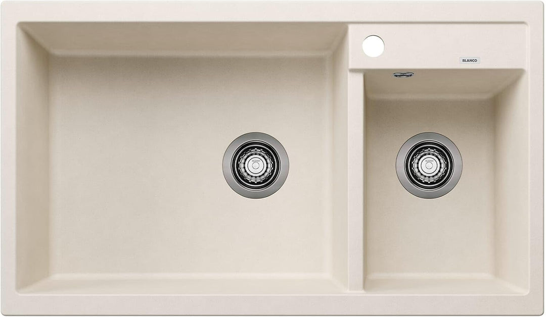 BLANCO METRA 9 | SILGRANIT softweiss | Einbauart: Einbau von Oben | Hauptbecken links | ohne Ablauff