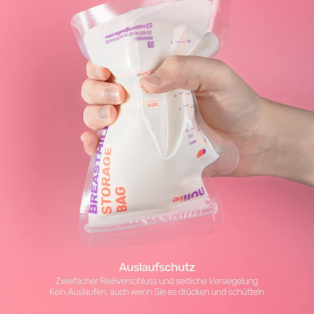 Nuliie 300 Stück Muttermilchbeutel, BPA-frei Muttermilch Aufbewahrung bag, Muttermilchbeutel mit Aus