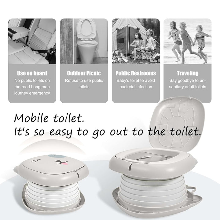 Toilettensitz Kinder, Klapptoilette Für Kinder, Tragbares Reise-Klapptöpfchen,AutoreiseCampin oder F