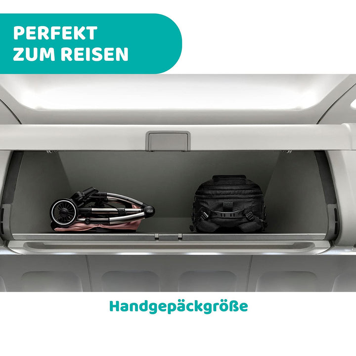 Chicco Cheerio Compact Hundewagen von 0 bis 15 kg, ultraleicht, zusammenklappbar und neigbar mit Sch