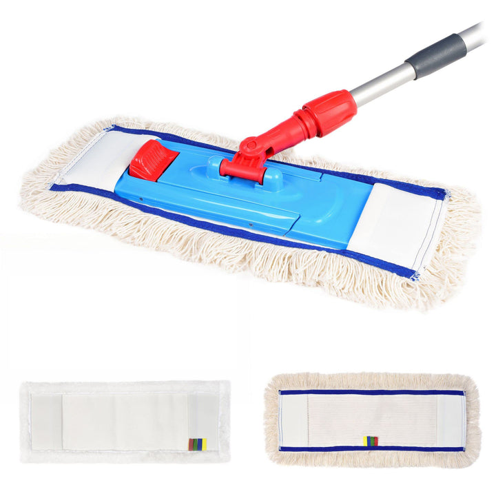 HyPaFol Baumwoll-Wischmopp mit Magnethalterung I 50cm Bodenwischer mit praktischer Verriegelung durc