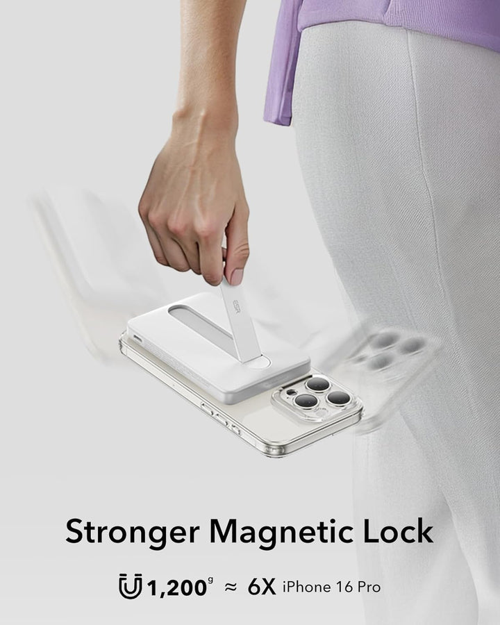 ESR MagSafe Power Bank 5000mAh, QI2-Zertifizierte Magnetische Power Bank, 1,5cm Ultrakompakte Powerb