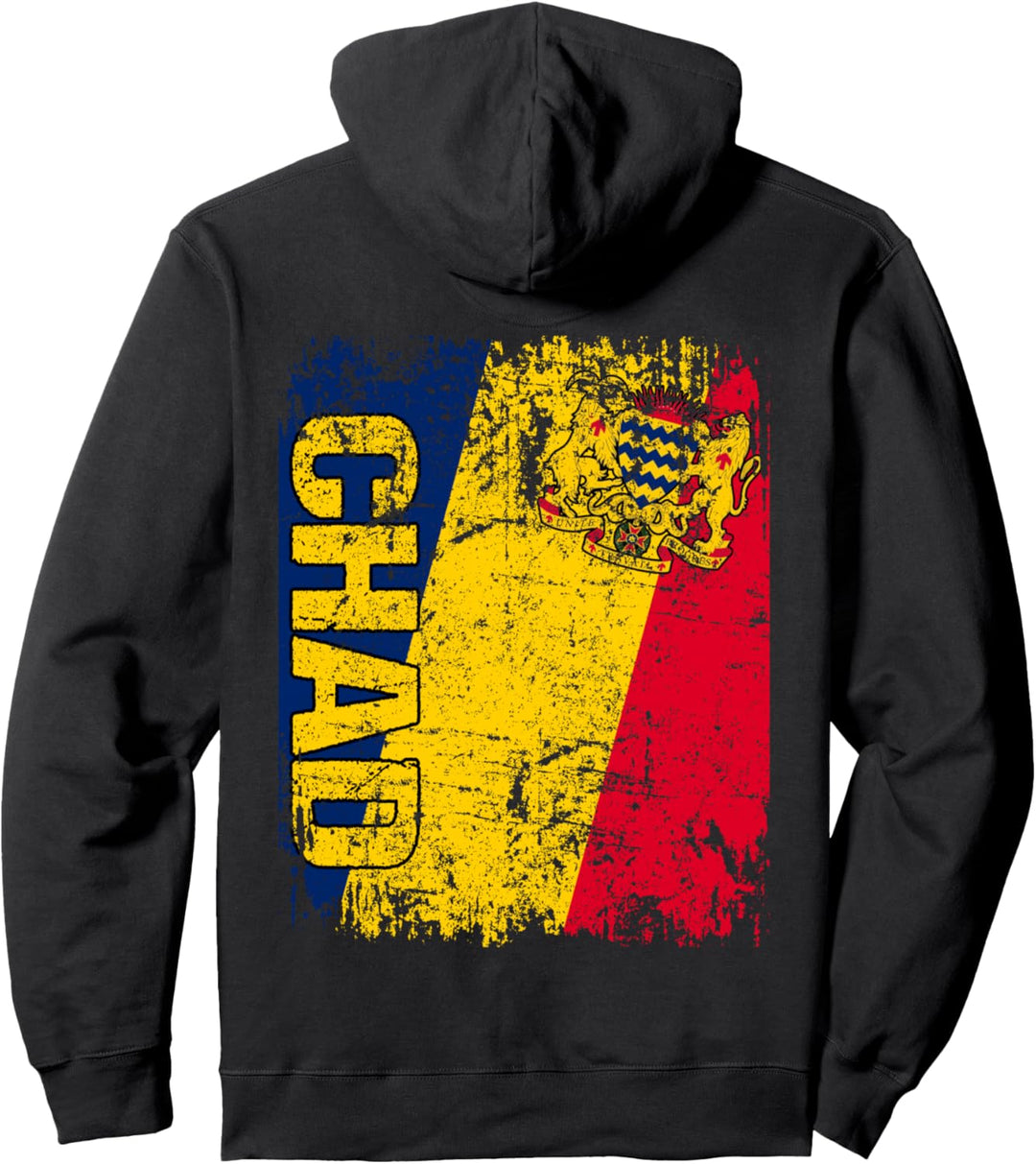 TSCHAD Flagge | Damen Herren Kinder TSCHAD Pullover Hoodie