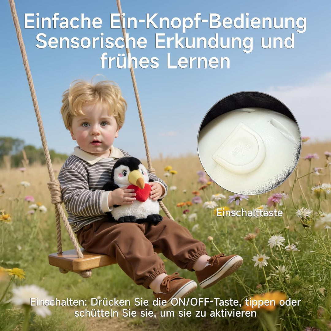 TUMAMA KIDS Baby Plüsch Spielzeug mit Musik und sensorischen Elementen, interaktives elektronisches