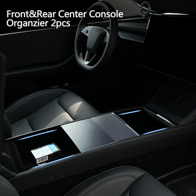 TOPABYTE Centre Console Mittelkonsole Organizer für Tesla Model 3 Highland 2024 Mittelkonsolen-Organ