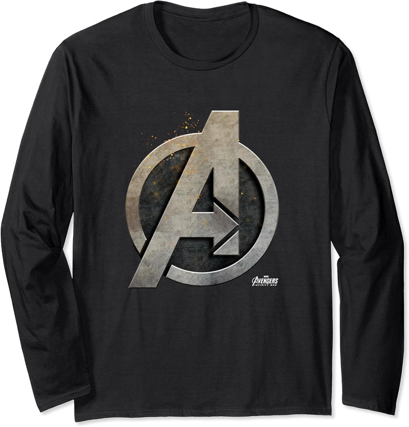 Marvel Avengers Infinity War Steel Symbol Langarmshirt