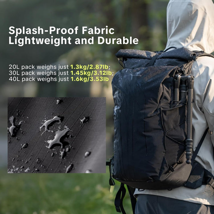 PGYTECH OnePro Ultralight Kamerarucksack Erweiterbar 20L-40L Outdoor Reisen Grün 20L, Grün 20L