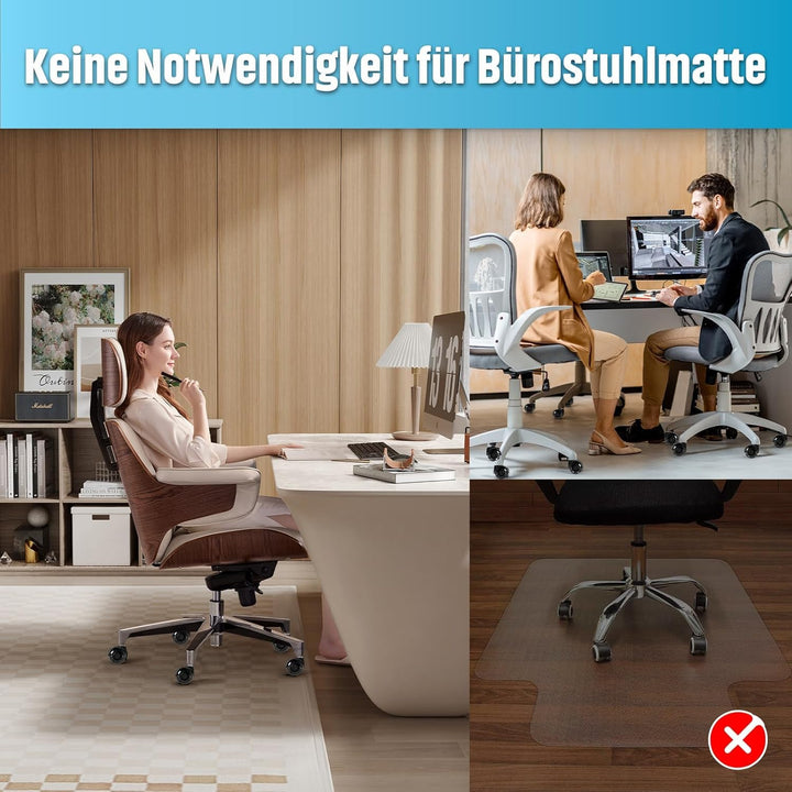 Sytopia Bürostuhl Rollen, 5er Set Rollen für Bürostühle, 11x22mm Hartbodenrollen für Bürostuhl Stuhl