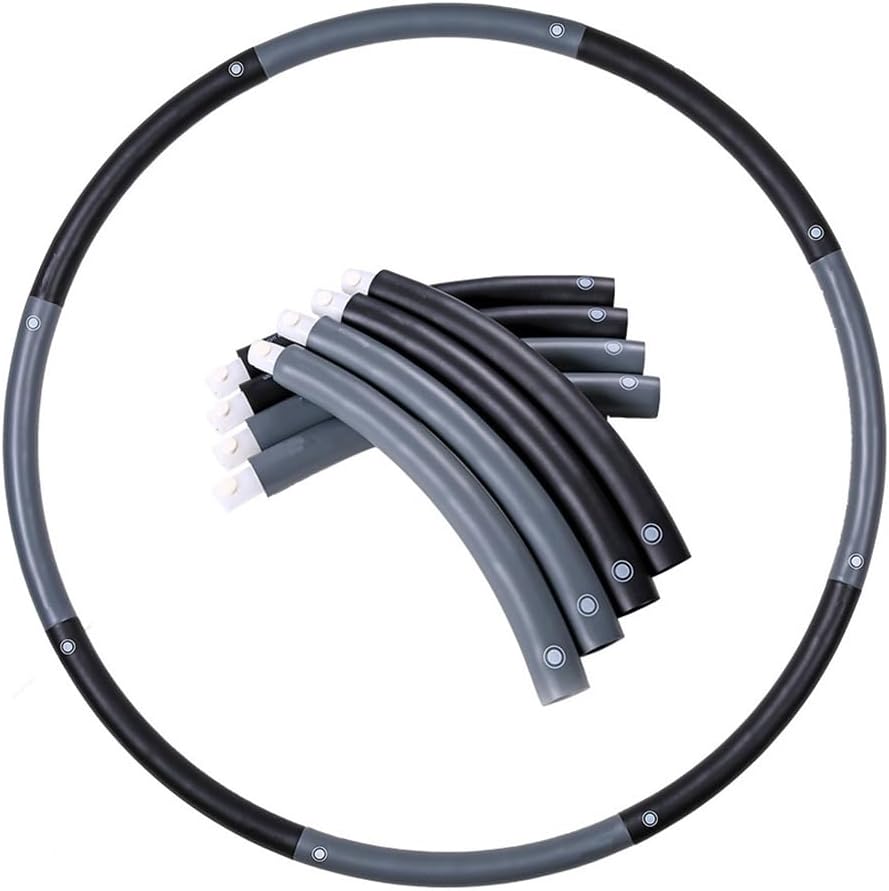 joofang 2,3 KG Hoola Hoop 8 Teile,100cm Reifen Fitness Erwachsene Einfach zusammensteckbar Abnehmen