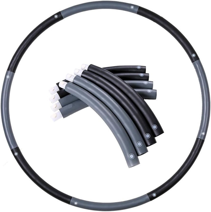 joofang 2,3 KG Hoola Hoop 8 Teile,100cm Reifen Fitness Erwachsene Einfach zusammensteckbar Abnehmen