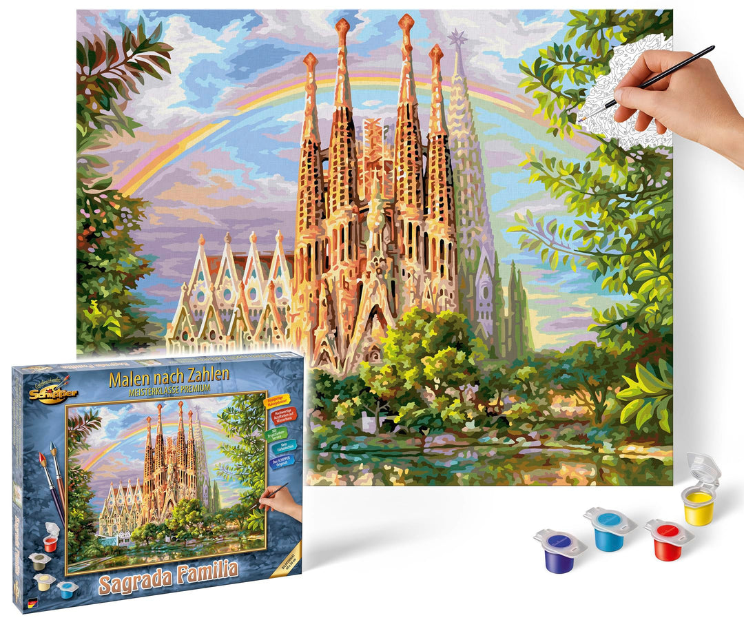 Schipper 609130914 Malen nach Zahlen – Sagrada Familia - Bilder malen für Erwachsene, inklusive Pins