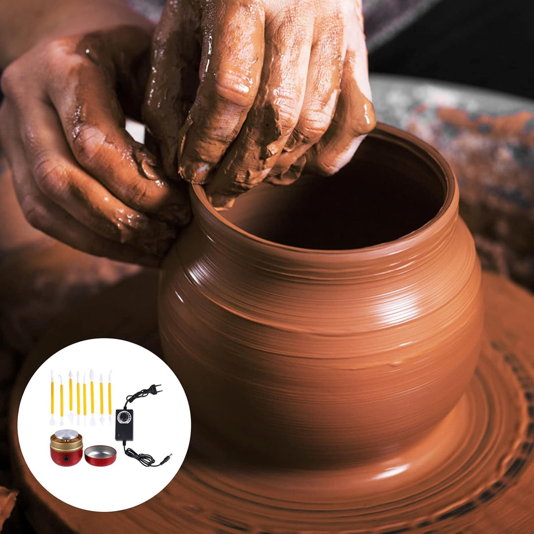 Gatuida Mini Töpferscheibe Elektrisch: Drehscheibe Töpfern Töpferset für Zuhause 8cm Pottery Wheel T
