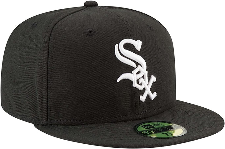 New Era Chicago White Sox Black Base 59Fifty Basecap 64 Navy, 64 Navy