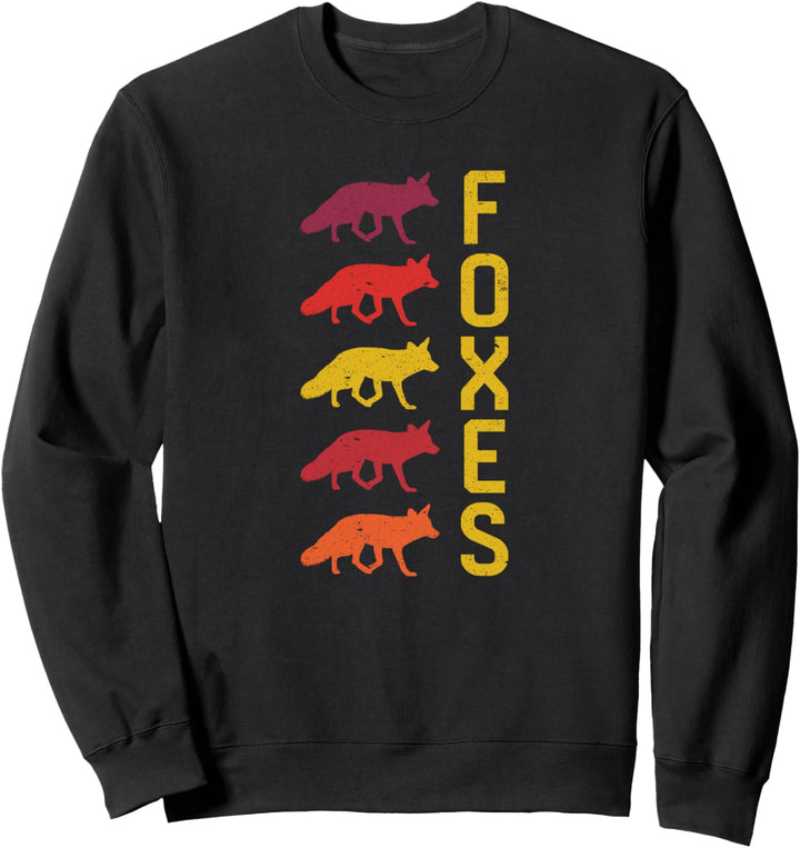 Retro Füchse Vintage Look Sweatshirt