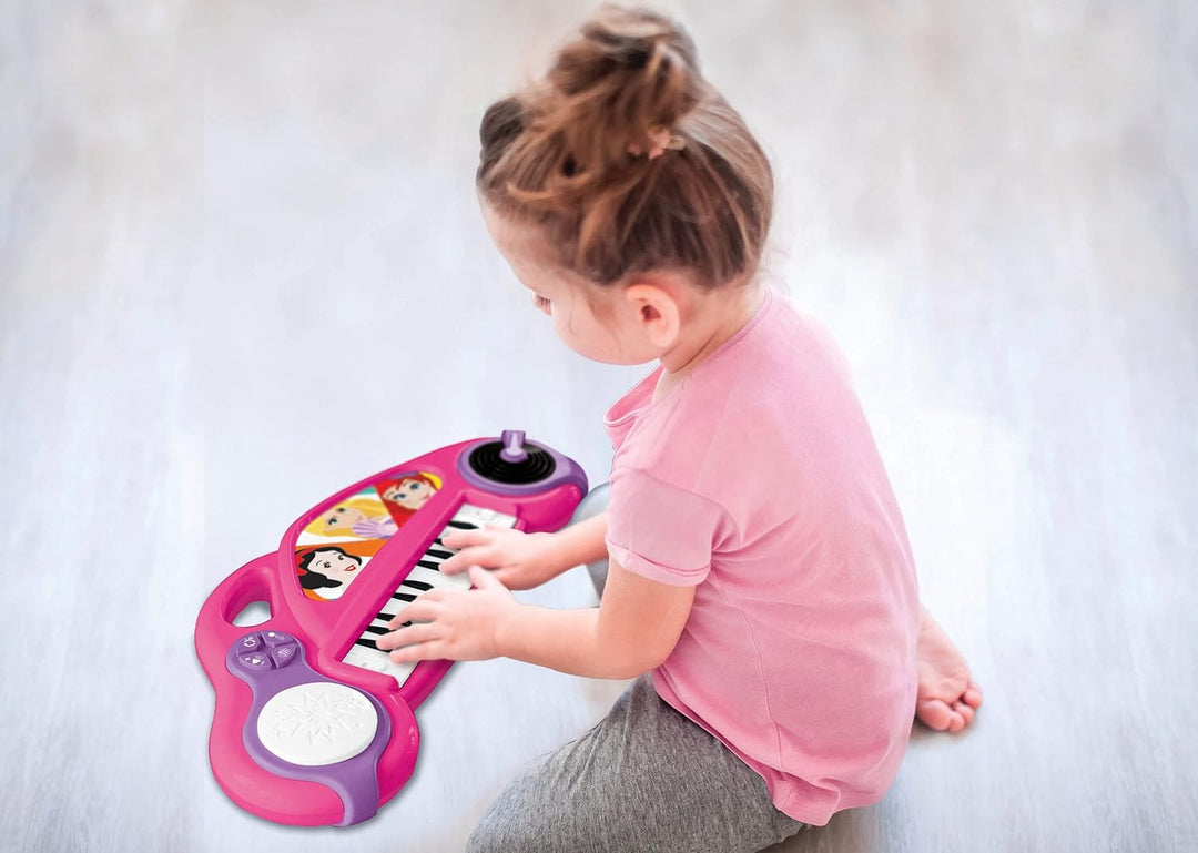 Lexibook, Disney Prinzessin, Elektronisches Klavier für Kinder mit Lichteffekten, Mikrofon, Schlagze