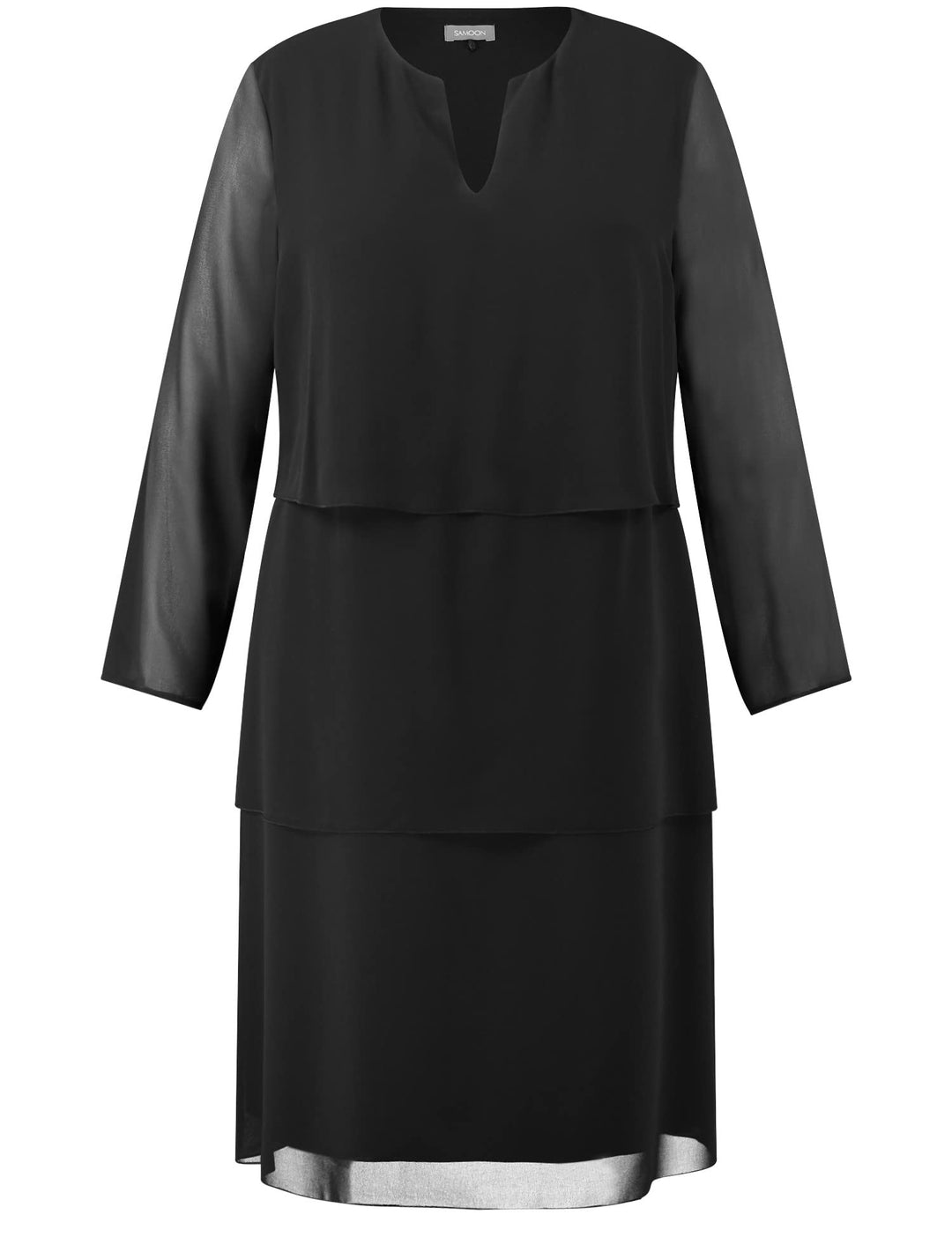 Samoon Damen Kleid, Schwarz