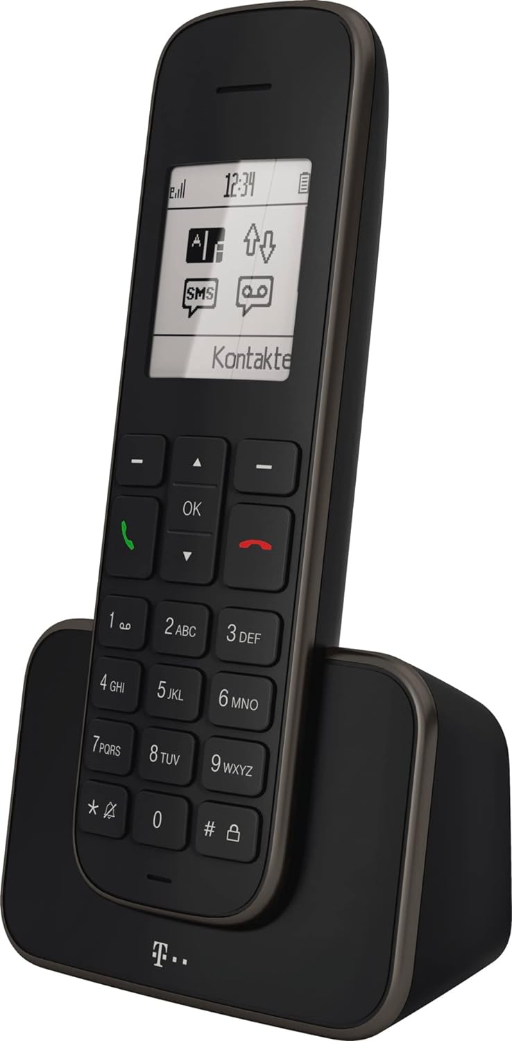 Telekom Sinus PA 207 Plus Tischtelefon und Mobilteil, schwarz Tischtelefon + Mobilteil, Tischtelefon