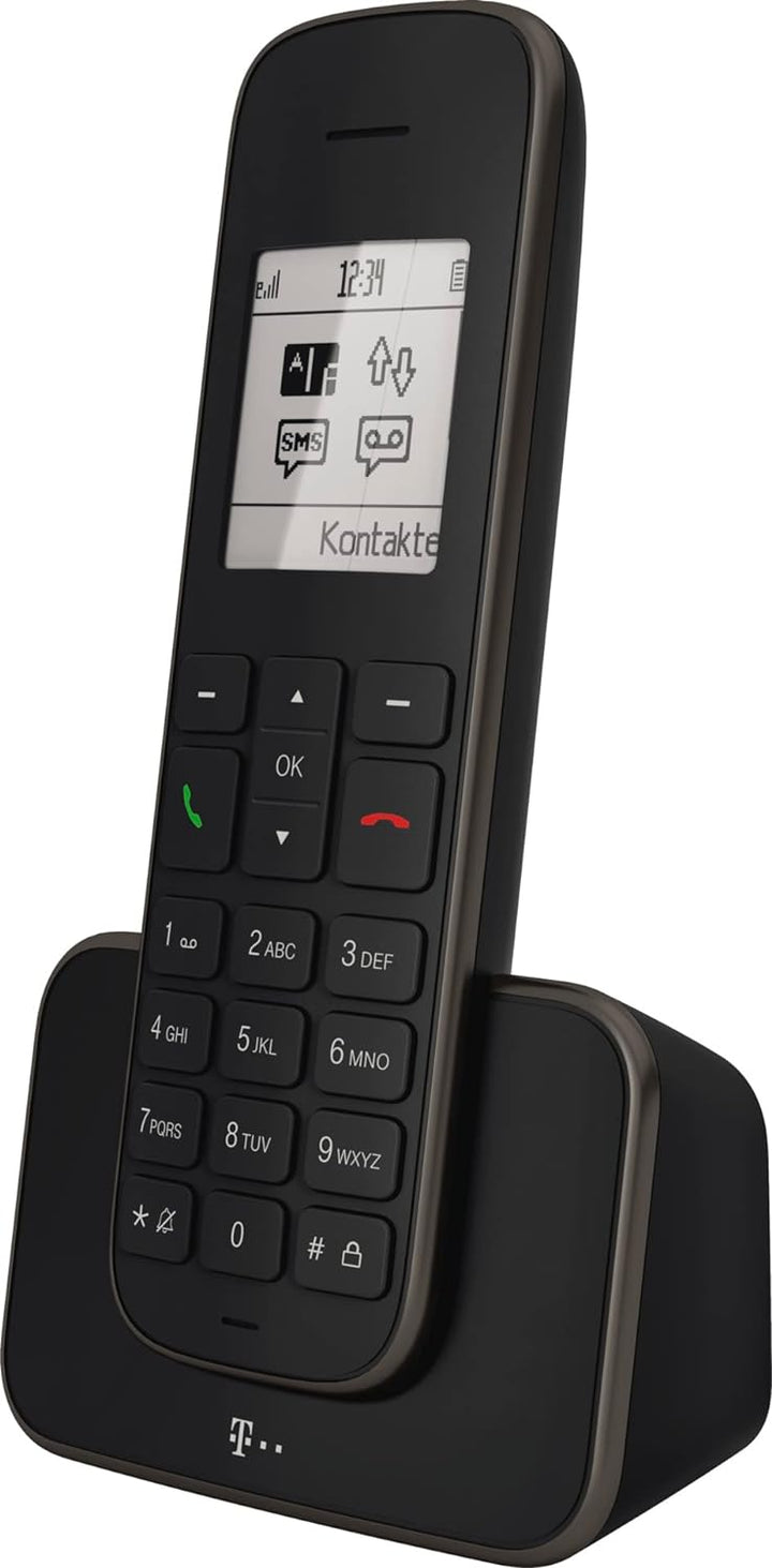 Telekom Sinus PA 207 Plus Tischtelefon und Mobilteil, schwarz Tischtelefon + Mobilteil, Tischtelefon