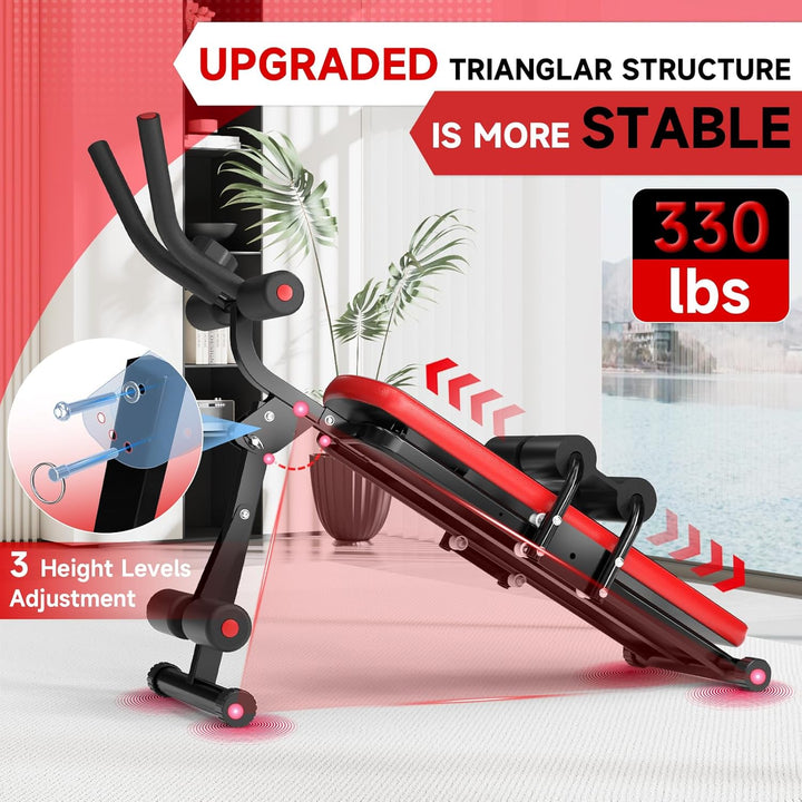 Bauchtrainer Faltbare Sit-Up-Bank, Bauchmuskeltrainer für Armtrainer Bauchtrainer Beintrainer und Rü