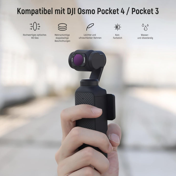 NEEWER Magnetisches ND/CPL Filterset kompatibel mit DJI OSMO Pocket 3, 6er Pack UV CPL ND16/PL ND32/