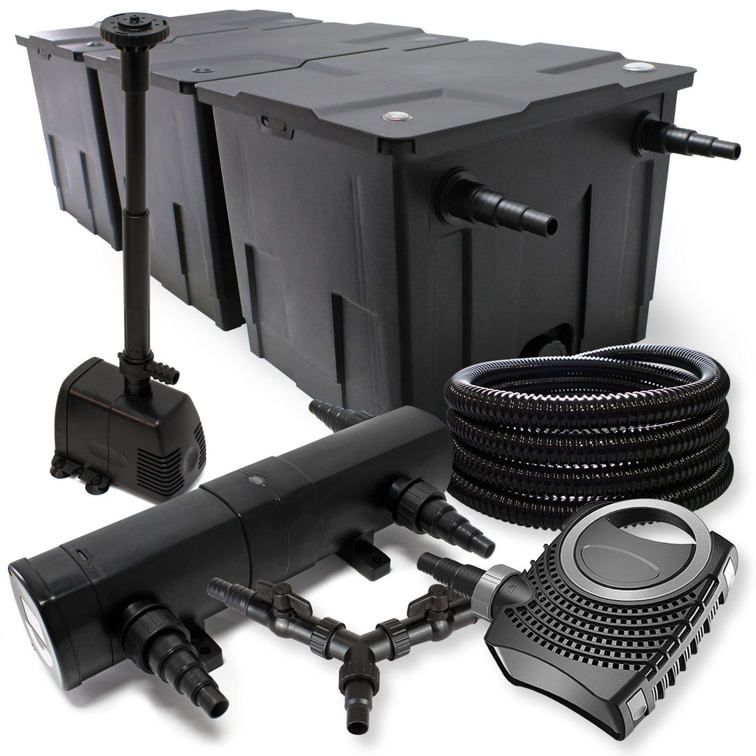 SunSun Komplettset: CBF-350C Teichfilter bis 90000 L Teichfilteranlage, CTF-8000 Teichpumpe 8000l/h
