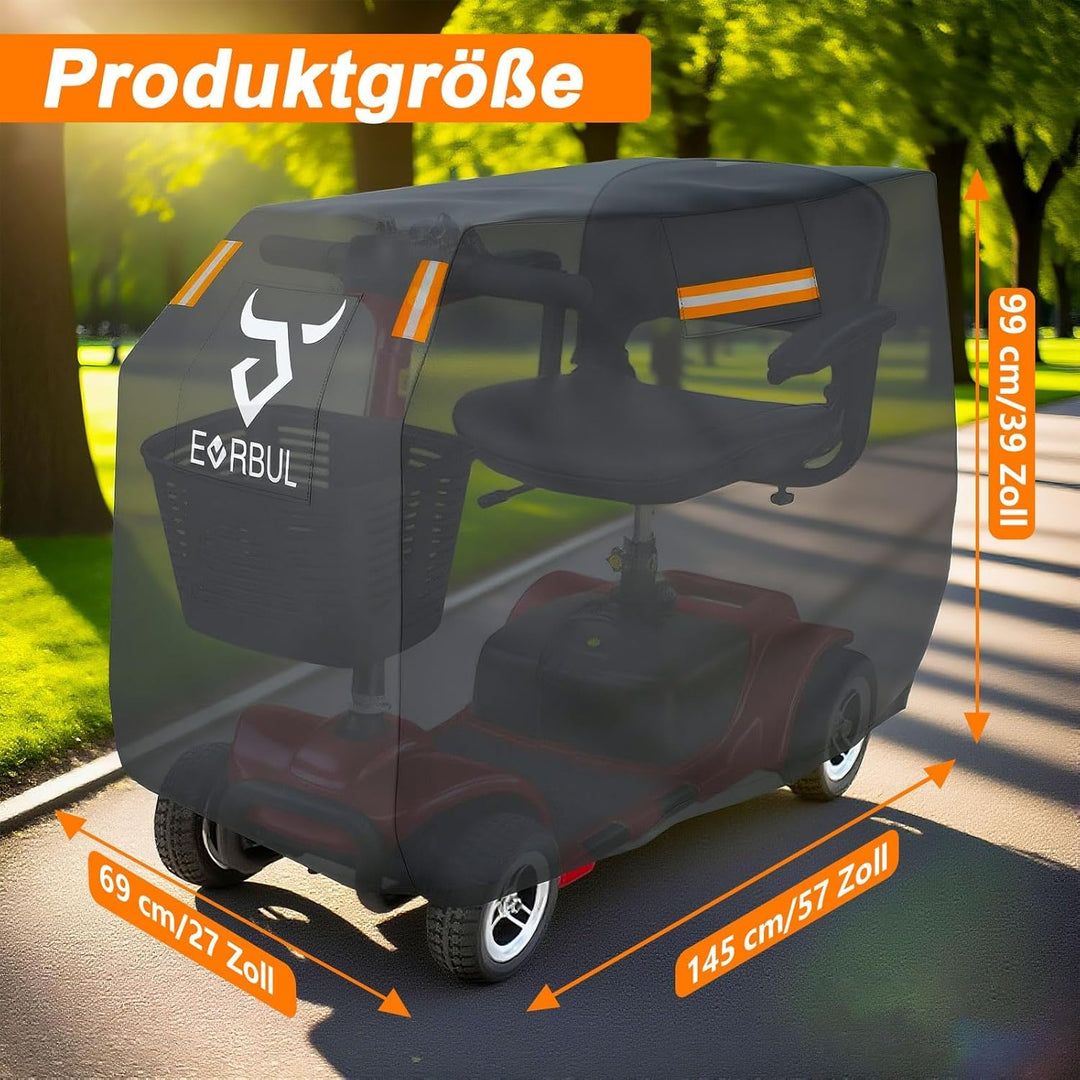 EVRBUL Elektromobil Abdeckhaube 420D wasserdichte Elektromobil Abdeckung, UV, Staubdicht mit Reflexs