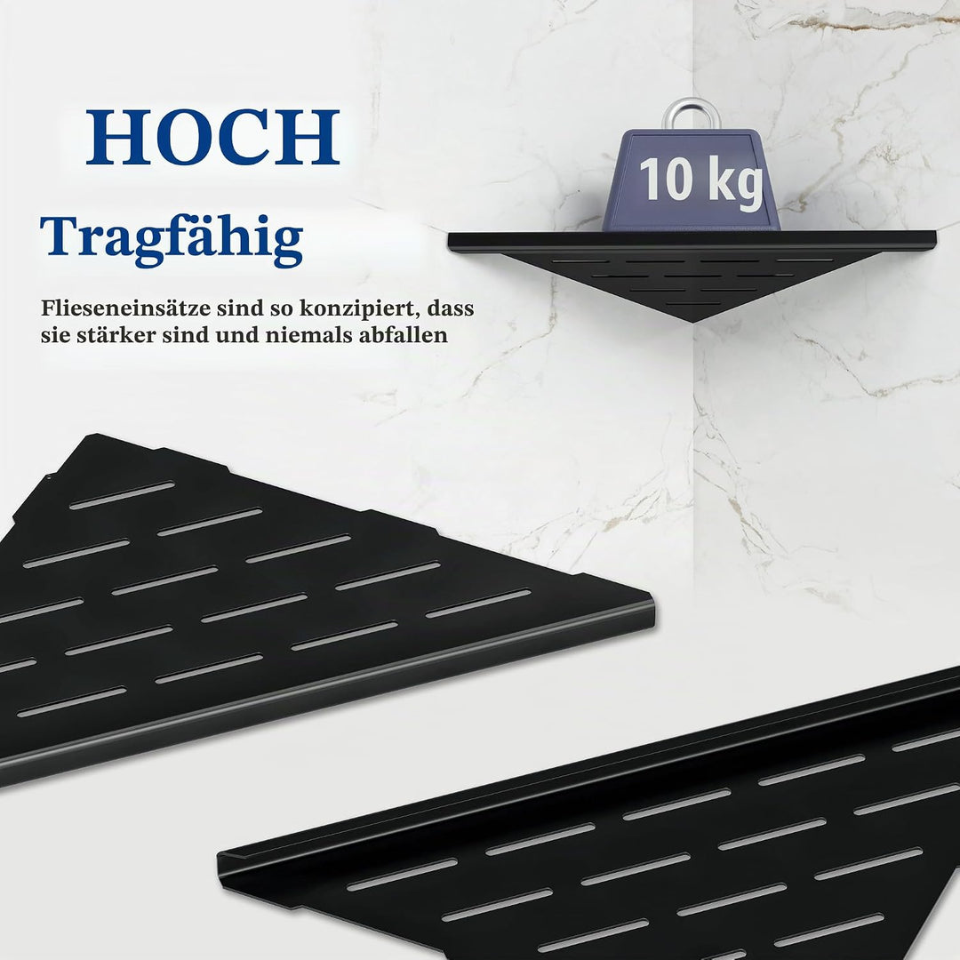 Neodrain Eckregal Duschablage Edelstahl Duschregal Fliesen Eingelassen für Badezimmer Shampoo Halter