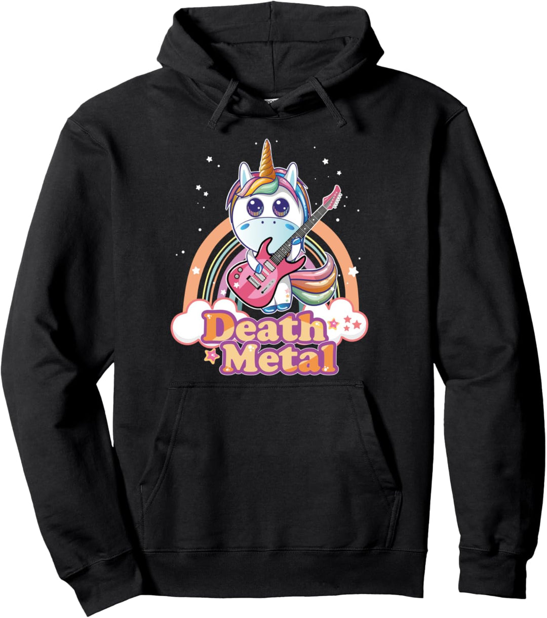 Death Metal Einhorn Heavy Metal Hard Rock Pullover Hoodie