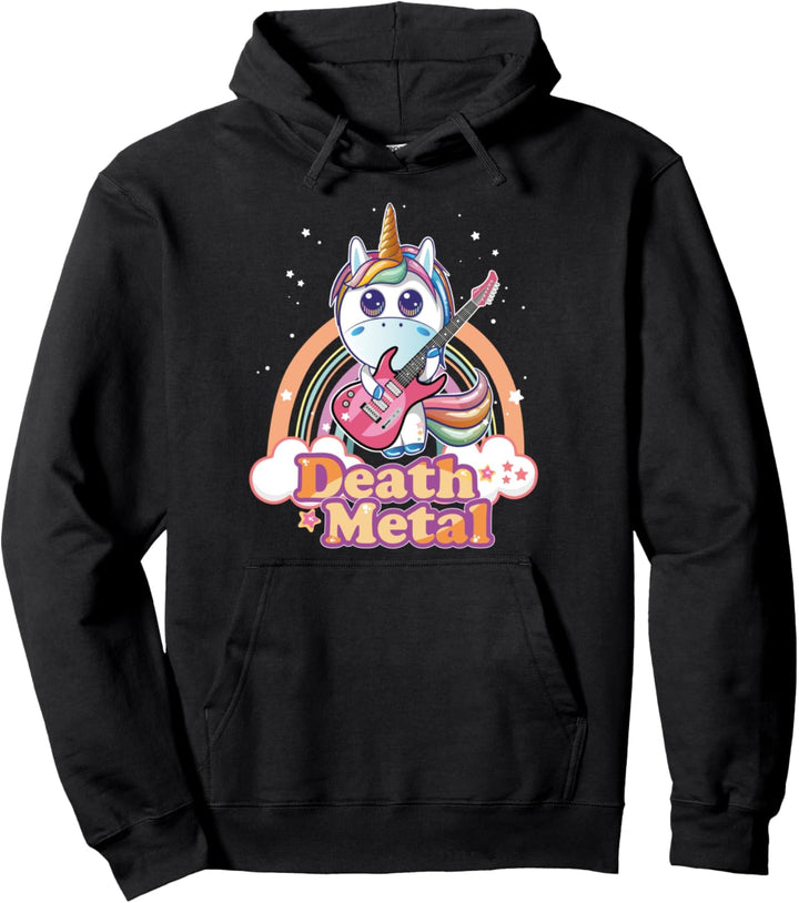 Death Metal Einhorn Heavy Metal Hard Rock Pullover Hoodie