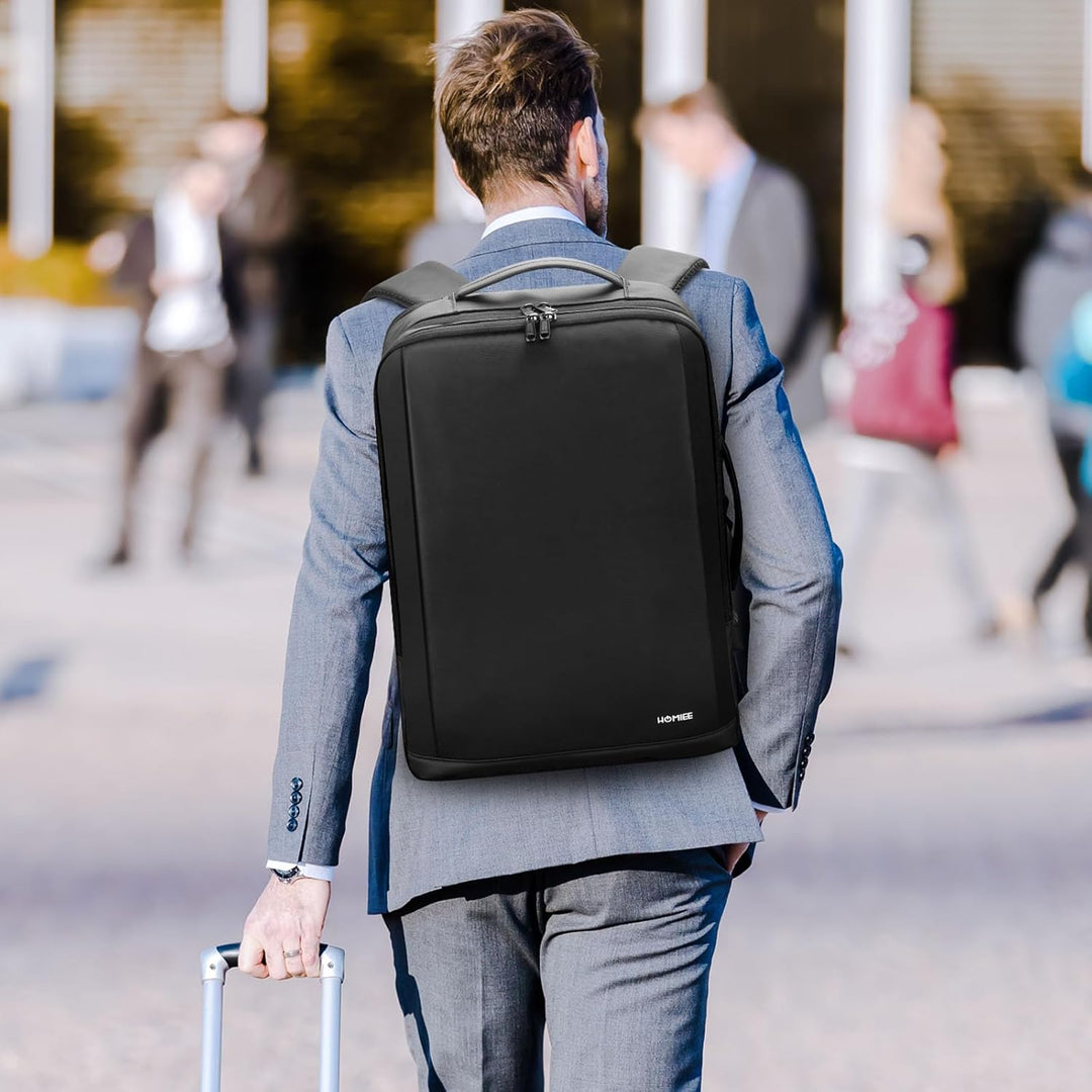 HOMIEE Business Rucksack Herren Laptoprucksack Herren Wasserdicht Laptop Gross Erweiterbarer Handgep