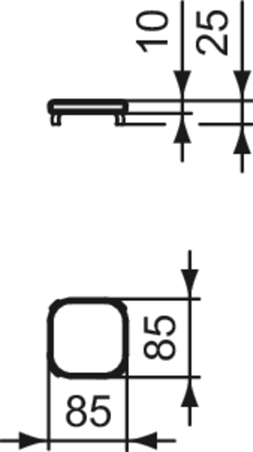 Ideal Standard T854601 Ablaufabdeckung für Duschablauf, Duschabfluss Abdeckung Deckel Duschdeckel fü