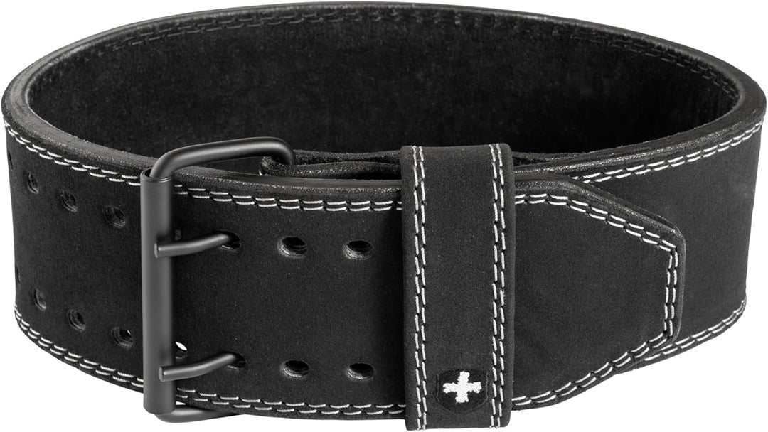Harbinger 10mm Powerlifting Belt – Robuster Leder-Gürtel, 10 cm breit, Maximale Rücken- & Kernunters