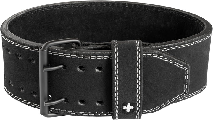 Harbinger 10mm Powerlifting Belt – Robuster Leder-Gürtel, 10 cm breit, Maximale Rücken- & Kernunters